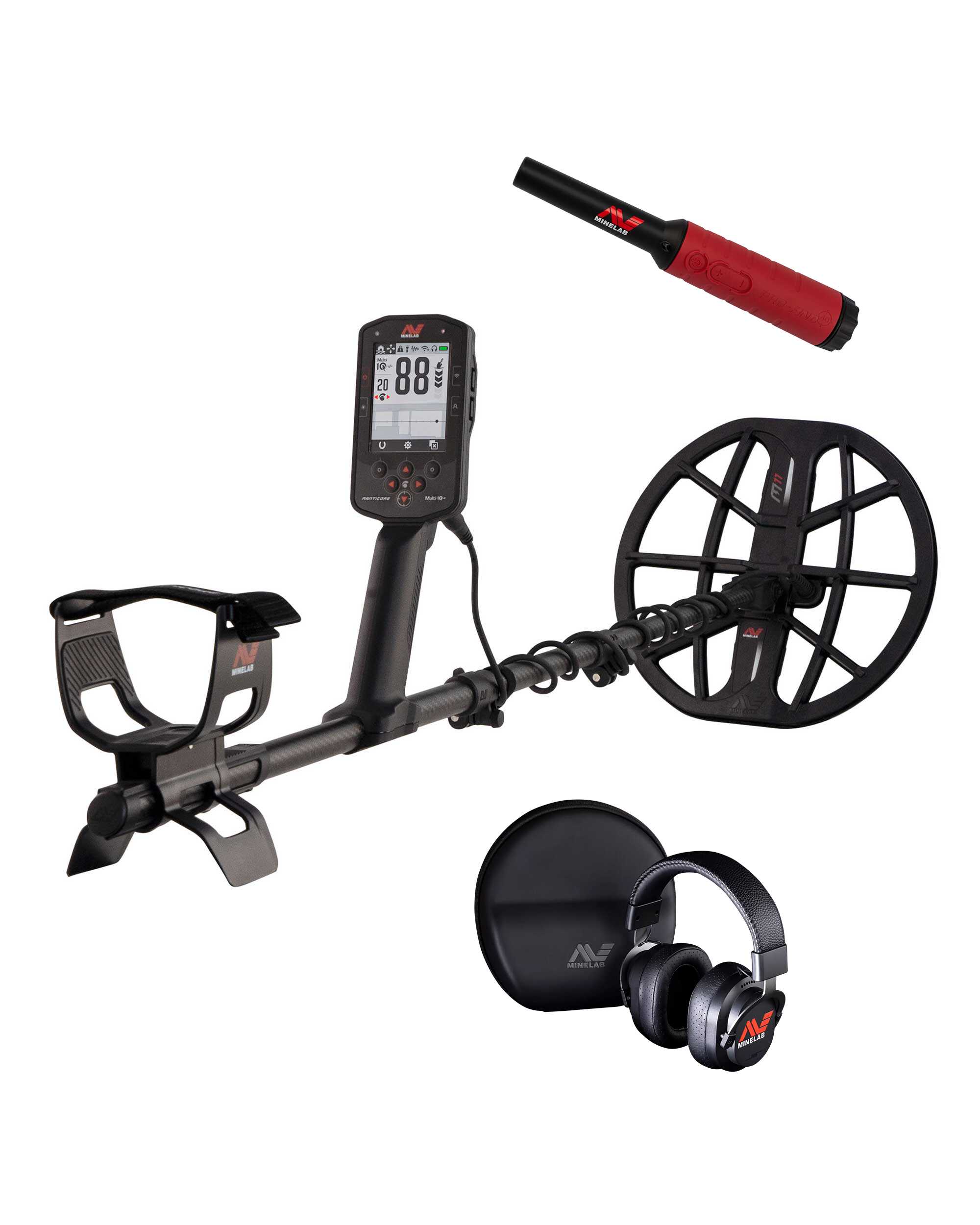Minelab Manticore Metalldetekor mit Pro-Find 40 Pinpointer